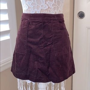 Maroon/ wine corduroy skirt